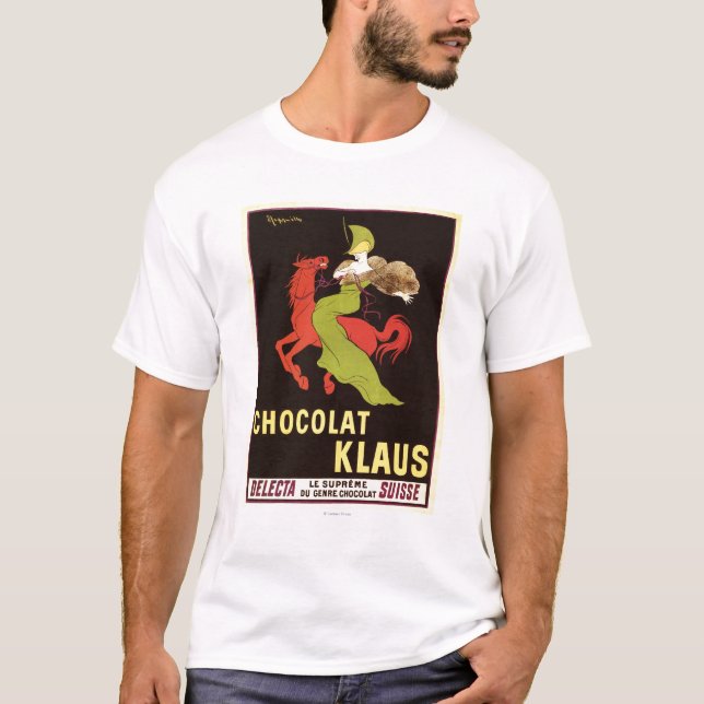 Chocolat Klaus Anzeige-Plakat T-Shirt (Vorderseite)