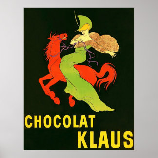 Chocolat Klaus ~ Vintage französische Werbung. Poster