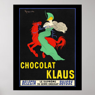 Chocolat Klaus, Vintage Werbung, Poster