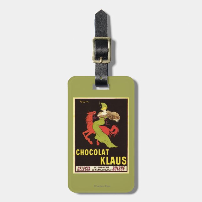 Chocolat Klaus Werbeplakat Gepäckanhänger (Vorderseite vertikal)