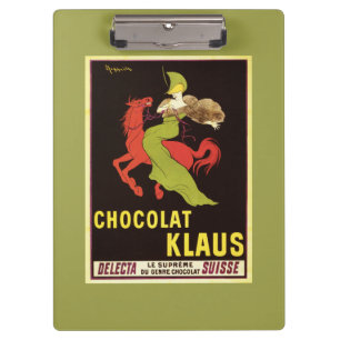 Chocolat Klaus Werbeplakat Klemmbrett