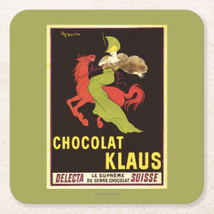 Chocolat Klaus Werbeplakat Rechteckiger Pappuntersetzer