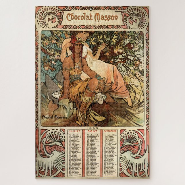 Chocolat Masson von Alphonse Mucha Puzzle (Vertikal)
