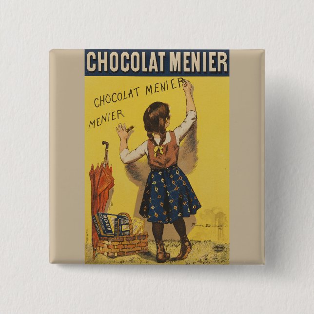 Chocolat Menier Little Girl Wall Button (Vorderseite)