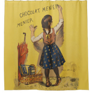 Chocolat Menier Little Girl Wall Duschvorhang