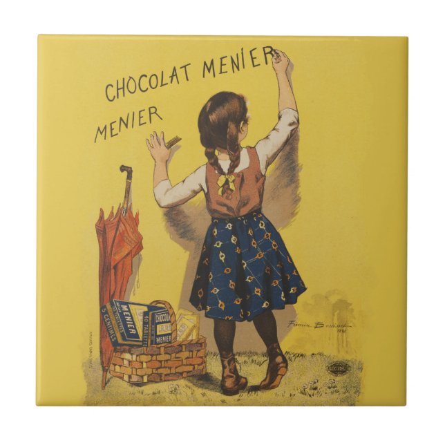 Chocolat Menier Little Girl Wall Fliese (Vorderseite)