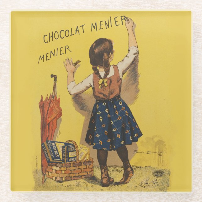 Chocolat Menier Little Girl Wall Glasuntersetzer (Vorderseite)