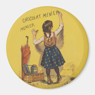 Chocolat Menier Little Girl Wall Magnet