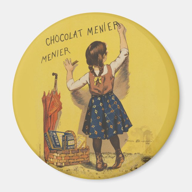 Chocolat Menier Little Girl Wall Magnet (Vorne)