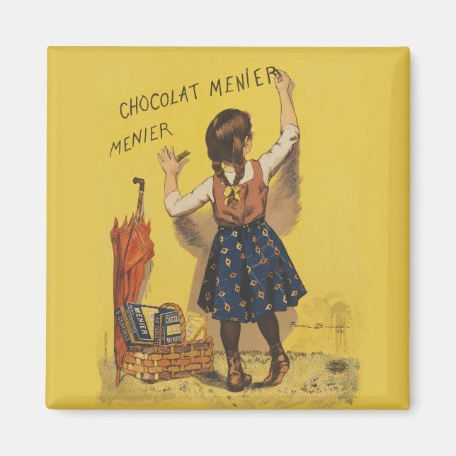Chocolat Menier Little Girl Wall Magnet (Vorne)