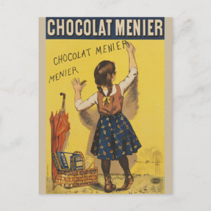 Chocolat Menier Little Girl Wall Postkarte