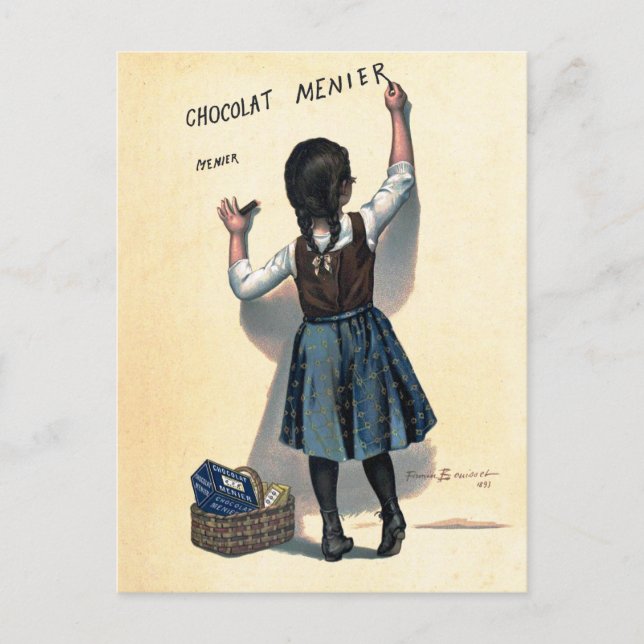 Chocolat Menier Little Girl Wall Postkarte (Vorderseite)