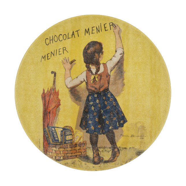 Chocolat Menier Little Girl Wall Schneidebrett (Vorderseite)