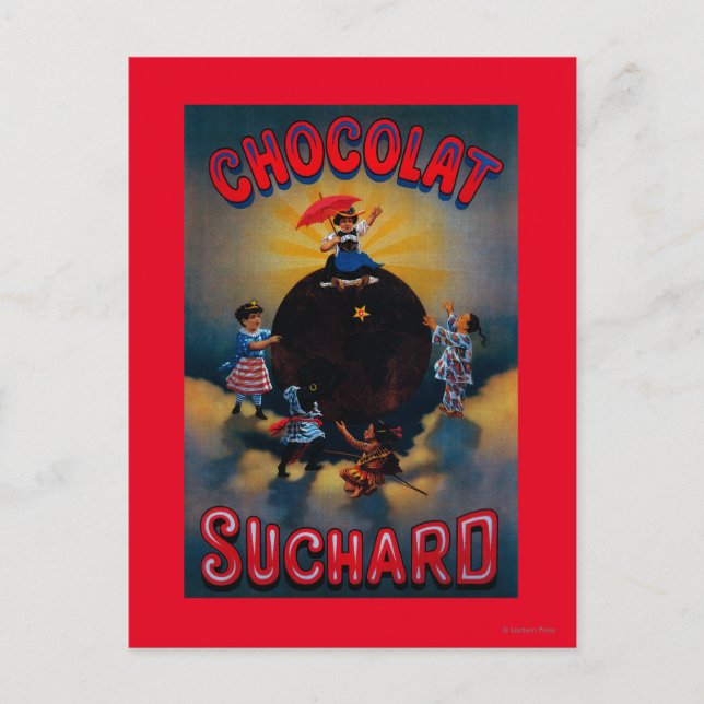 Chocolat Suchard Vintag PosterEurope Postkarte (Vorderseite)