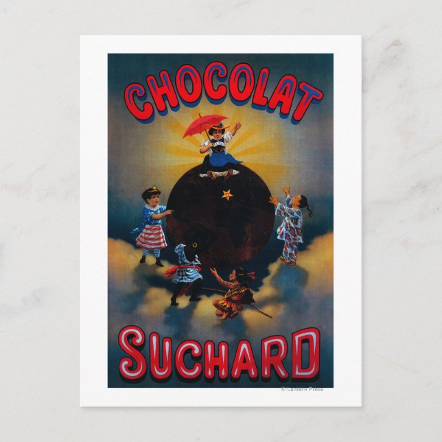 Chocolat Suchard Vintag PosterEurope Postkarte (Vorderseite)