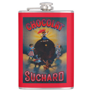 Chocolat Suchard Vintage Poster Europa Flachmann