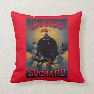 Chocolat Suchard Vintage Poster Europa Kissen