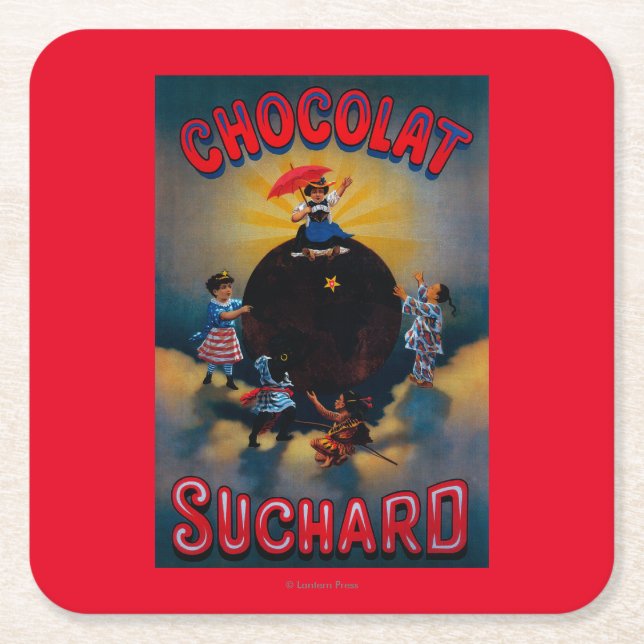 Chocolat Suchard Vintages PosterEurope Rechteckiger Pappuntersetzer (Vorderseite)