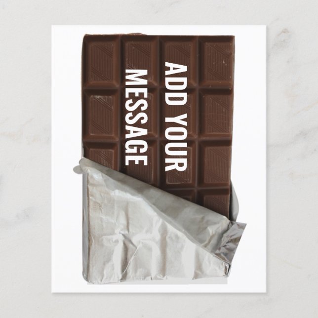 Chocolate Bar in Wrapper Custom Message Flyer (Vorne)