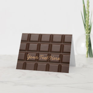 Chocolate Bar Sweet Greeting Card Karte