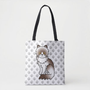 Chocolate-Bicolor-Perser-Cartoon-Katze & Pfoten