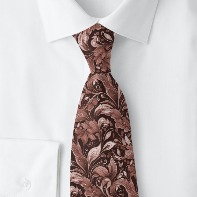 Chocolate Botanical Batik Krawatte (Von Creator hochgeladen)