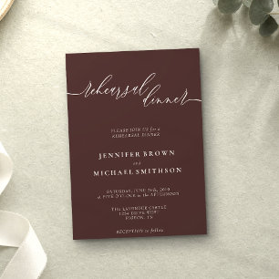 Chocolate Brown Feier Probeessen Einladung