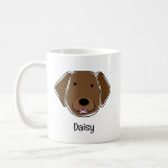 Chocolate Brown Labrador Retriever Dog Kaffeetasse<br><div class="desc">Treat yourself or the Labrador lover in your life to this gorgeous illustrated Labrador Retriever dog mug,  personalized with the dog's name. 

Any dog owner would love to have this adorable mug in the cupboard.</div>