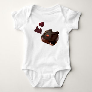 Chocolate Brownie Illustration Baby Strampler