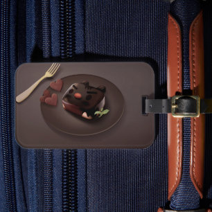 Chocolate Brownie Illustration Gepäckanhänger