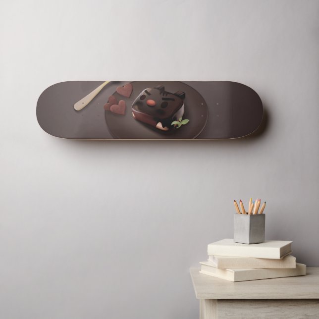 Chocolate Brownie Illustration Skateboard (Wandkunst (Horz))