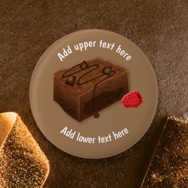 Chocolate Brownie Traybake - Choc Dessert-Slogan Button (Von Creator hochgeladen)