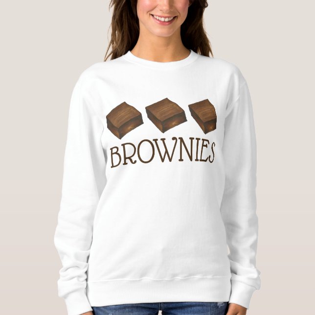Chocolate Brownies Bake Sale Bäckerei Leckereien F Sweatshirt (Vorderseite)