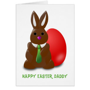 Chocolate Bunny Happy Oaster Daddy Grußkarte
