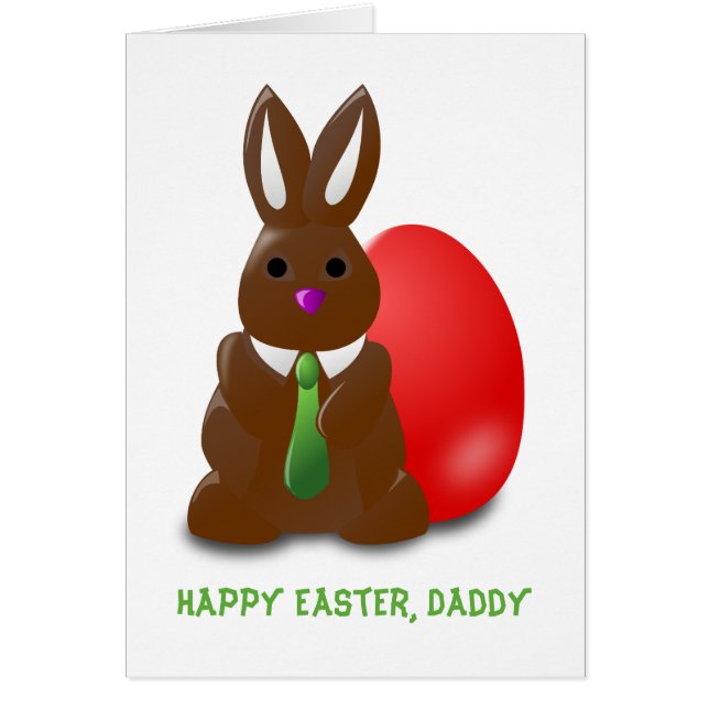 Chocolate Bunny Happy Oaster Daddy Grußkarte (Vorne)