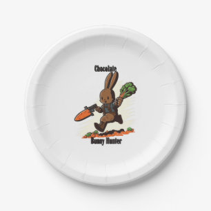 Chocolate Bunny Hunter Pappteller