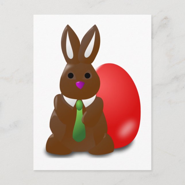 Chocolate Bunny Postkarte (Vorderseite)