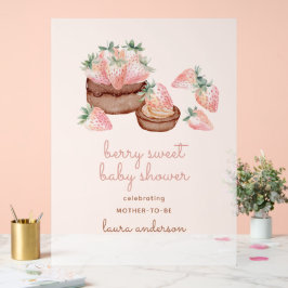 Chocolate Cake Berry Sweet Baby Shower Acrylschild