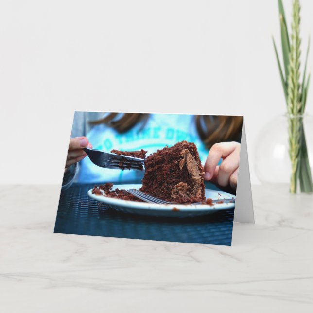 CHOCOLATE CAKE BIRTHDAY CARD FÜR MÄDCHEN KARTE (Vorderseite)