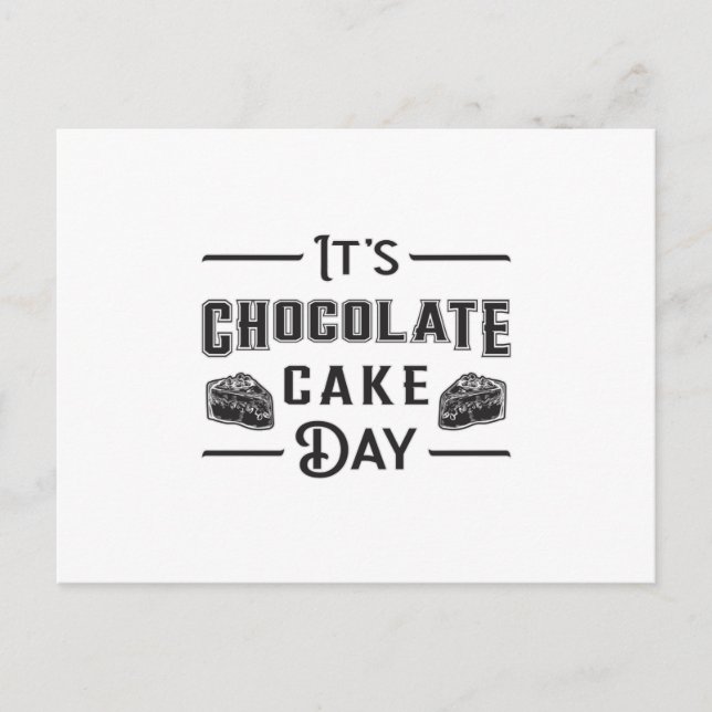 Chocolate Cake Day Cocoa Candy Liebe Süßes Geschen Postkarte (Vorderseite)