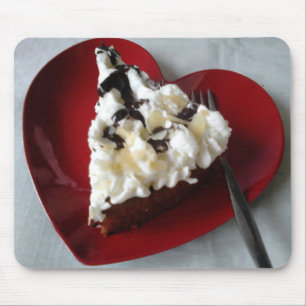Chocolate Cake Red Heart Liebe Romantisch Mousepad