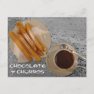 Chocolate Caliente con Churros Postkarte