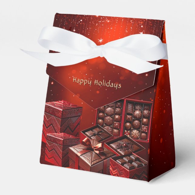 Chocolate Candy Christmas Holiday Gift Box Geschenkschachtel (Vorderseite)