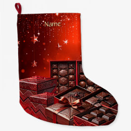 Chocolate Candy Holiday Stocking Großer Weihnachtsstrumpf