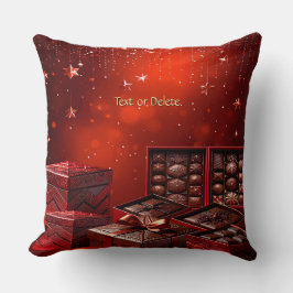 Chocolate Candy Holiday Throw Pillow Kissen