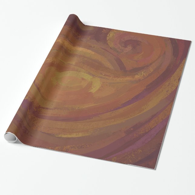 Chocolate Carmel Swirl Geschenkpapier (Ungerollt)