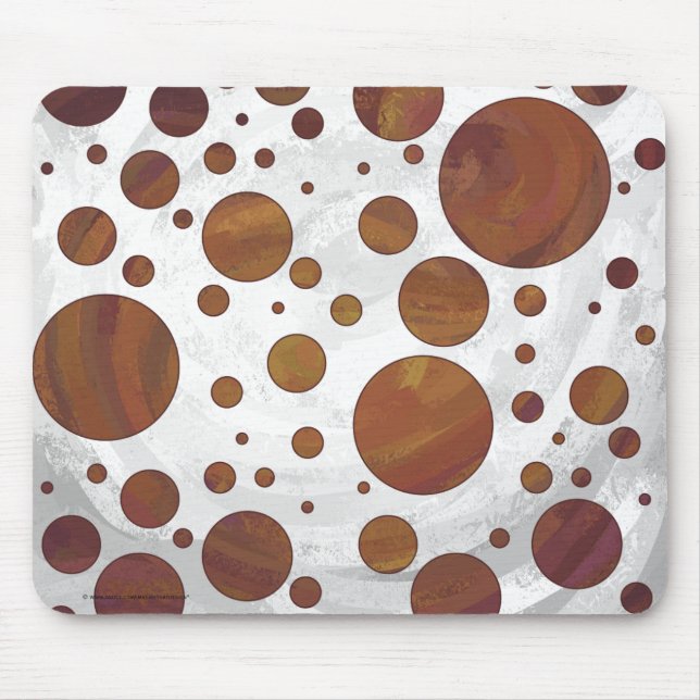 Chocolate Carmel Swirl Polka Dot Mousepad (Vorne)