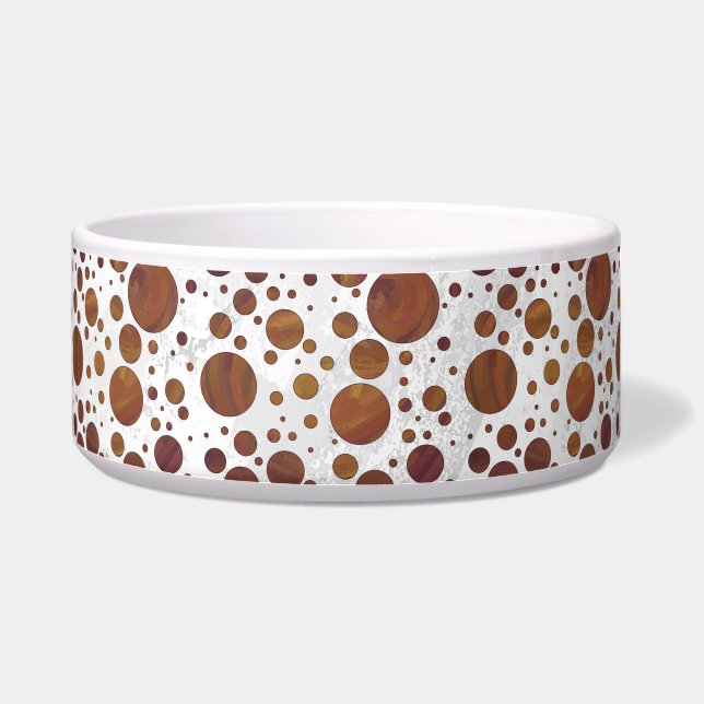 Chocolate Carmel Swirl Polka Dot Napf (Rechts)