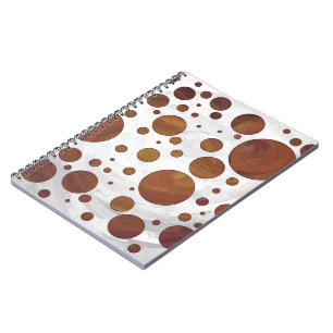 Chocolate Carmel Swirl Polka Dot Notizblock