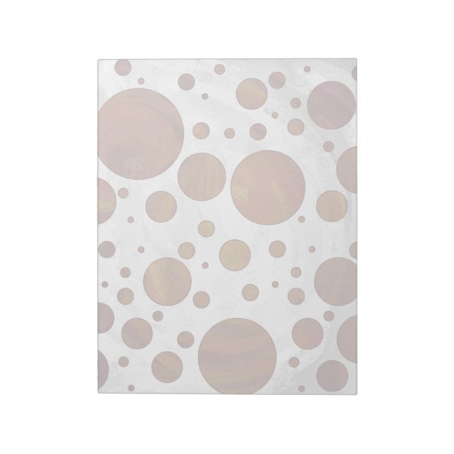 Chocolate Carmel Swirl Polka Dot Notizblock (Rotiert)